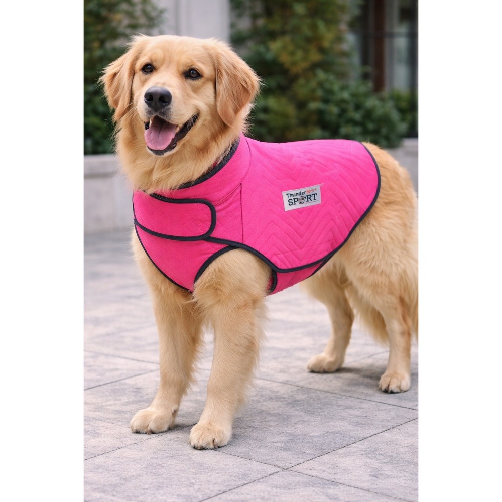 ThunderShirt Sport Dog Anxiety Vest Pink Calming Wrap Large XL Reflective Trim